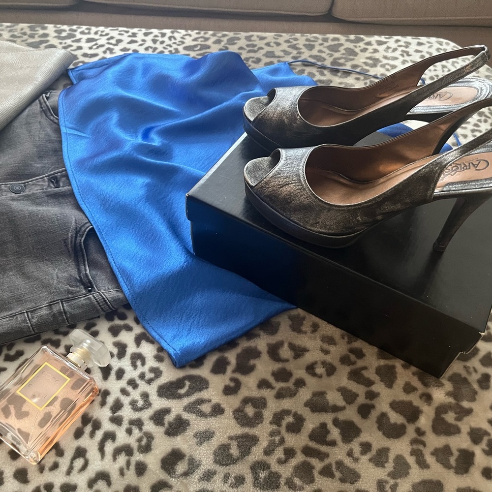 SMOKE GREY METALLIC HEELS GREAT FOR ANY OCCASION VERY SEXY SHOE